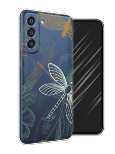 Чехол Awog на Samsung Galaxy S21 FE 5G / Самсунг S21 FE 5G "Тени стрекоз"