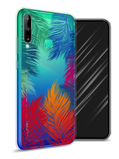 Чехол Awog на Huawei P40 lite E "Рамка из перьев"