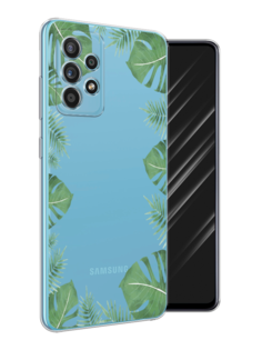Чехол Awog на Samsung Galaxy A52s / Самсунг A52s "Листья папоротника рамка"