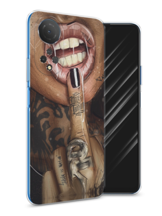 Чехол Awog на Honor X7 2022 "Девушка с татуировками"