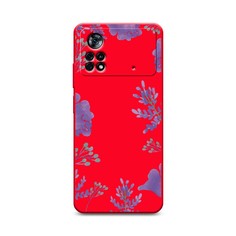 Чехол Awog на Poco X4 Pro 5G "Сиреневая цветочная рамка"