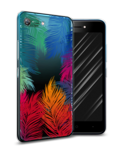 Чехол Awog на Itel A25/A35 "Рамка из перьев"