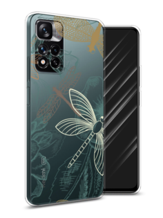 Чехол Awog на Xiaomi Redmi Note 11 Pro Plus 5G "Тени стрекоз"