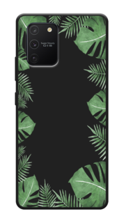 Чехол Awog на Samsung Galaxy A91/S10 Lite "Листья папоротника рамка"