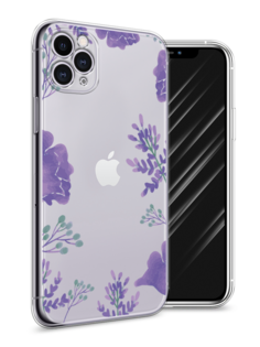 Чехол Awog на Apple iPhone 11 Pro / Айфон 11 Pro "Сиреневая цветочная рамка"
