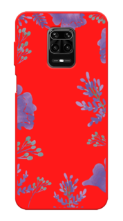 Чехол Awog на Xiaomi Redmi Note 9S/Note 9 Pro "Сиреневая цветочная рамка"