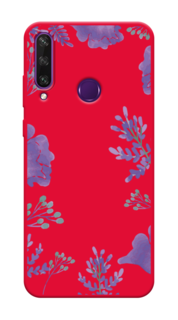 Чехол Awog на Huawei Y6p "Сиреневая цветочная рамка"