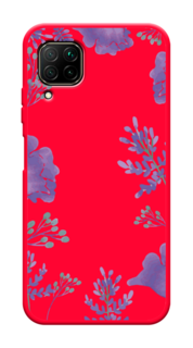 Чехол Awog на Huawei P40 lite/Nova 6 SE/Nova 7i "Сиреневая цветочная рамка"