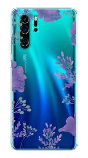 Чехол Awog на Huawei P30 Pro "Сиреневая цветочная рамка"