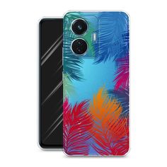 Чехол Awog на Vivo T1 44W "Рамка из перьев"