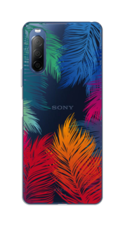 Чехол Awog на Sony Xperia 10 II "Рамка из перьев"
