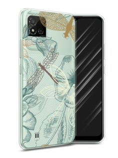 Чехол Awog на Realme Narzo 50i "Тени стрекоз"