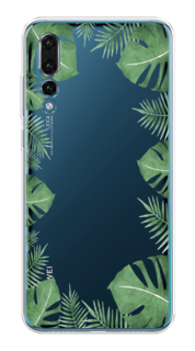 Чехол Awog на Huawei P20 Pro "Листья папоротника рамка"