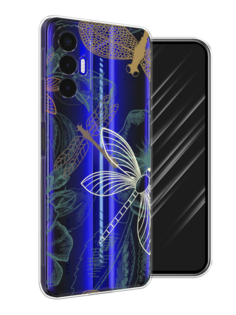 Чехол Awog на Tecno Pova 3 "Тени стрекоз"