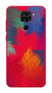 Чехол Awog на Xiaomi Redmi 10X 4G/Note 9 "Рамка из перьев"