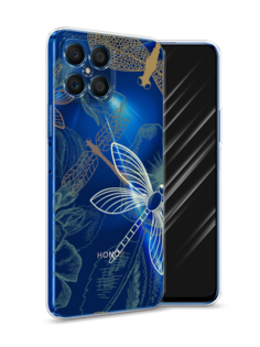 Чехол Awog на Honor X8 "Тени стрекоз"