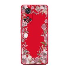 Чехол Awog на Honor 50/Nova 9 "Розовая цветочная рамка"