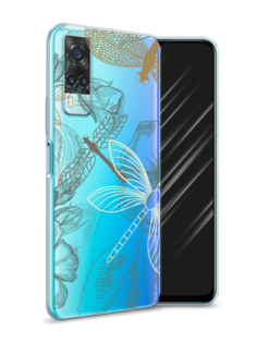 Чехол Awog на Vivo Y31 "Тени стрекоз"