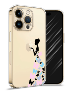 Силиконовый чехол Awog "Платье из бабочек" для Apple iPhone 14 Pro Max
