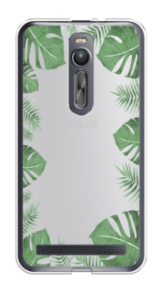 Чехол Awog на Asus Zenfone 2 ZE550ML/ZE551ML "Листья папоротника рамка"