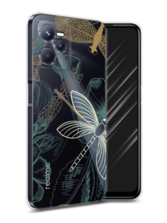 Чехол Awog на Realme C35 "Тени стрекоз"