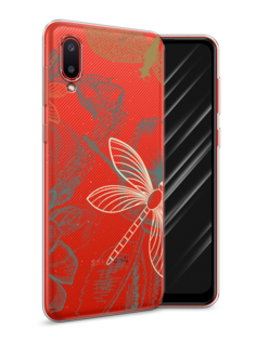 Чехол Awog на Samsung Galaxy A02 / Самсунг A02 "Тени стрекоз"