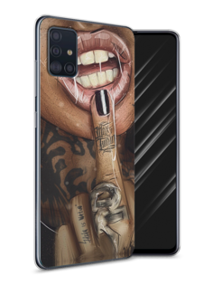 Чехол Awog на Samsung Galaxy A51 "Девушка с татуировками"