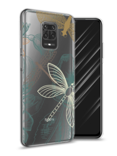 Чехол Awog на Xiaomi Redmi Note 9S "Тени стрекоз"