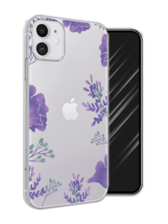 Чехол Awog на Apple iPhone 11 / Айфон 11 "Сиреневая цветочная рамка"