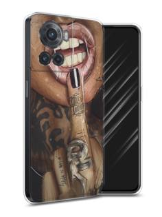 Чехол Awog на OnePlus 10R / ВанПлас 10R "Девушка с татуировками"