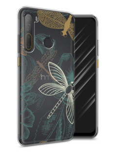 Чехол Awog на HTC Desire 20 Pro / Эйчтиси Дизайр 20 Pro "Тени стрекоз"