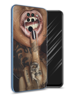 Чехол Awog на Xiaomi Redmi Note 9 "Девушка с татуировками"