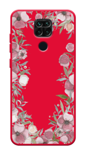 Чехол Awog на Xiaomi Redmi 10X/Redmi Note 9 "Розовая цветочная рамка"