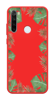 Чехол Awog на Xiaomi Redmi Note 8T "Листья папоротника рамка"
