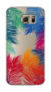 Чехол Awog на Samsung Galaxy S6 "Рамка из перьев"