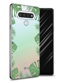 Чехол Awog на LG Stylo 6 "Листья папоротника рамка"