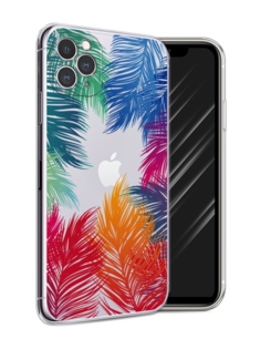 Чехол Awog на Apple iPhone 11 Pro Max / Айфон 11 Pro Max "Рамка из перьев"