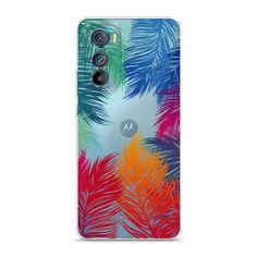 Чехол Awog на Motorola Edge 30 "Рамка из перьев"