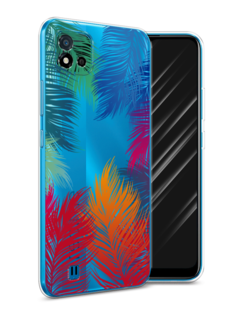 Чехол Awog на Realme C11 (2021) "Рамка из перьев"