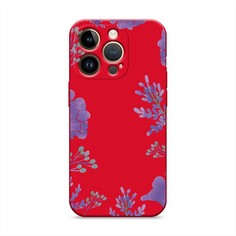 Чехол Awog на Apple iPhone 14 Pro / Айфон 14 Про "Сиреневая цветочная рамка"