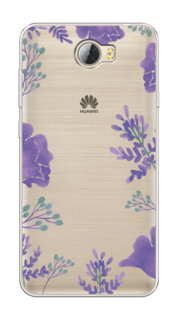 Чехол Awog на Huawei Y5 II "Сиреневая цветочная рамка"