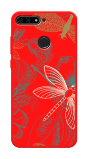 Чехол Awog на Honor 7A Pro "Тени стрекоз"