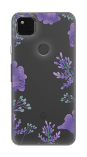 Чехол Awog на Google Pixel 4A "Сиреневая цветочная рамка"