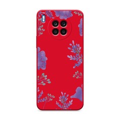 Чехол Awog на Huawei Nova 8i/Honor 50 lite "Сиреневая цветочная рамка"