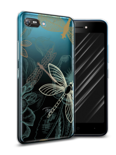 Чехол Awog на Itel A25/A35 "Тени стрекоз"