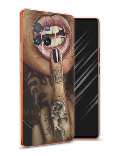 Чехол Awog на Vivo X80 "Девушка с татуировками"