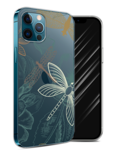 Чехол Awog на Apple iPhone 12 / Айфон 12 "Тени стрекоз"