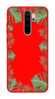 Чехол Awog на Xiaomi Redmi Note 8 Pro "Листья папоротника рамка"