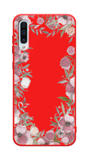 Чехол Awog на Samsung Galaxy A30s/A50 "Розовая цветочная рамка"