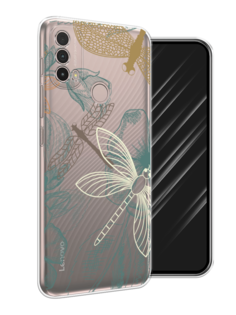 Чехол Awog на Lenovo K14 Plus / Леново K14 Плюс "Тени стрекоз"
